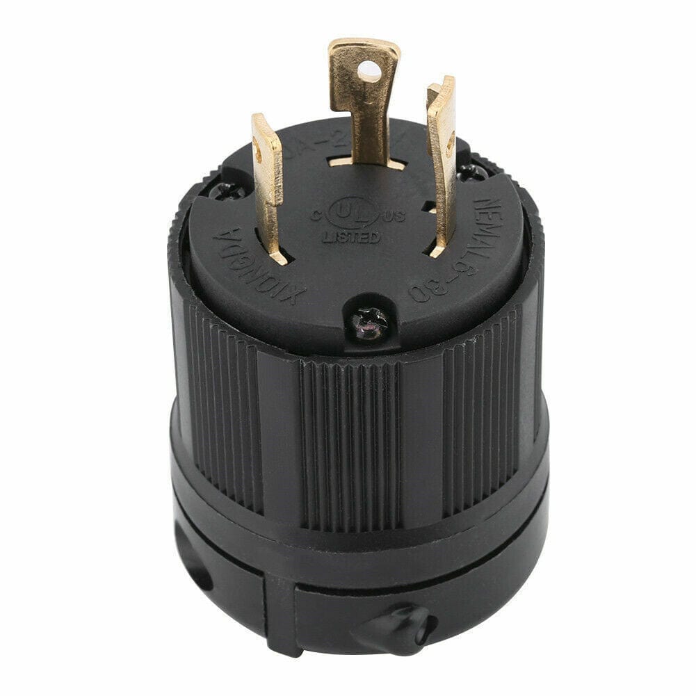 Industrial Locking Plug-Connector NEMA L6-30P, 30A 250V, 3-Wire