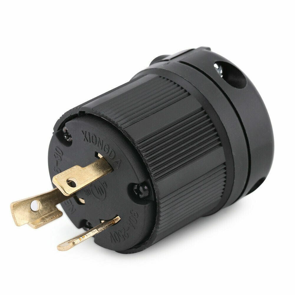 Industrial Locking Plug-Connector NEMA L6-30P, 30A 250V, 3-Wire