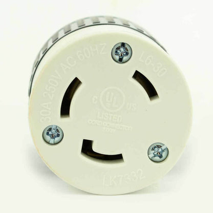 Female Twist-Lock Cord Plug NEMA L6-30R, 30A, 250V