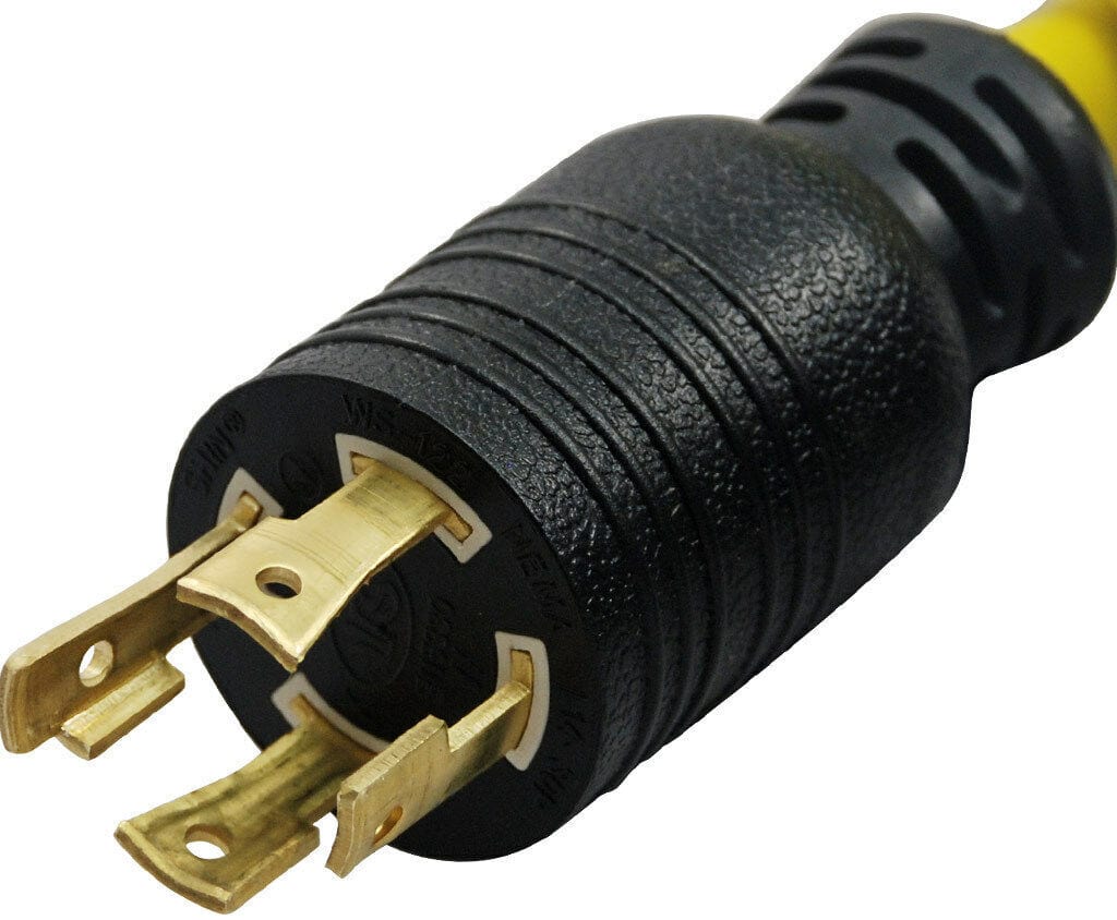 Extension Power Cord NEMA L14-30P to NEMA TT-30R, 30 Amp, 1FT