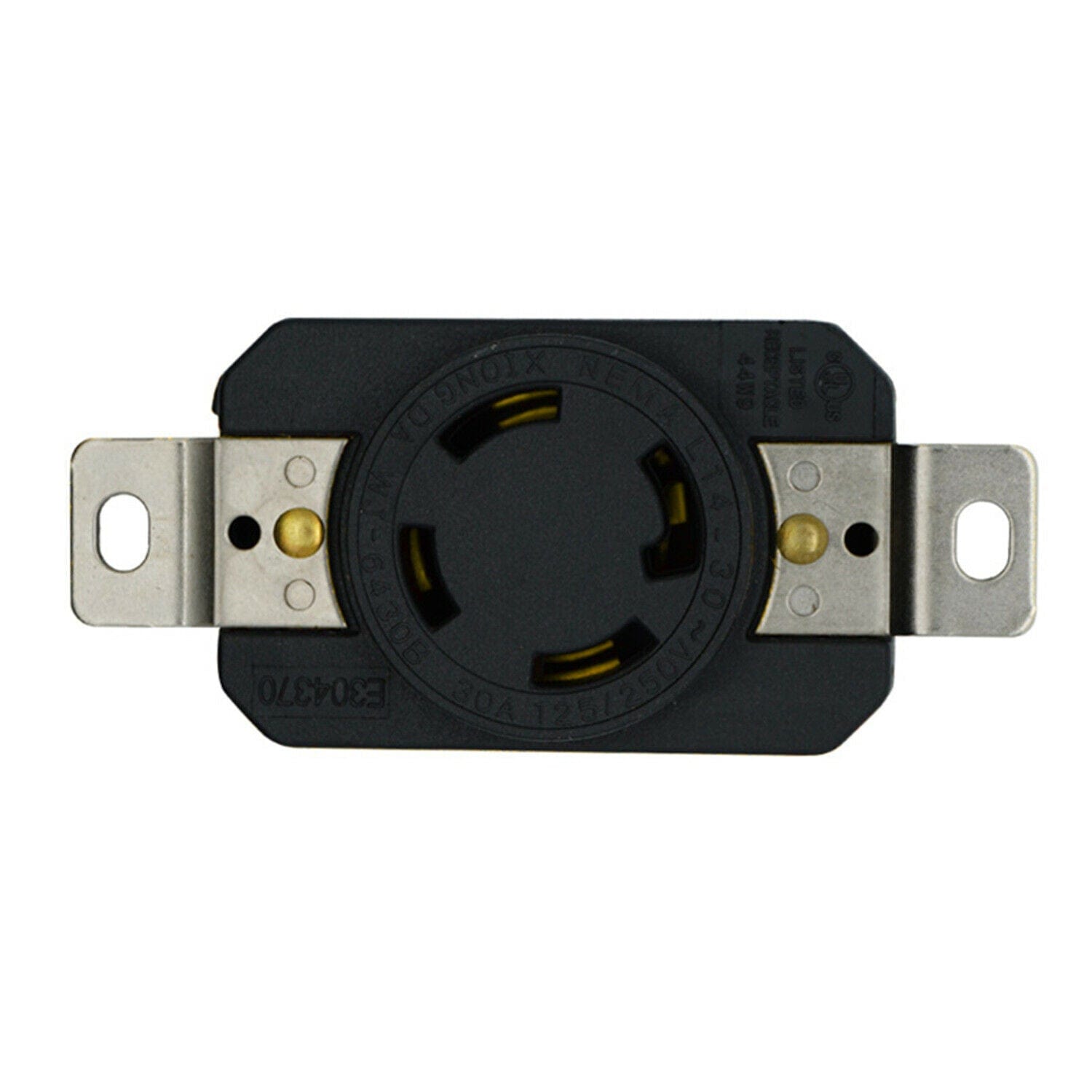 Female Locking Receptacle NEMA L14-30R, 30A, 125/250V