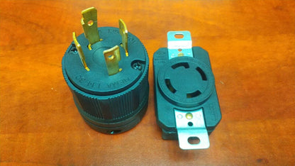 Locking Receptacle + Plug Connector NEMA L14-30R - L14-30P, 30A, 125/250V