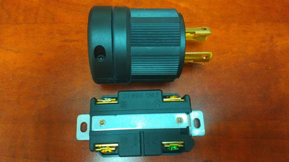 Locking Receptacle + Plug Connector NEMA L14-30R - L14-30P, 30A, 125/250V