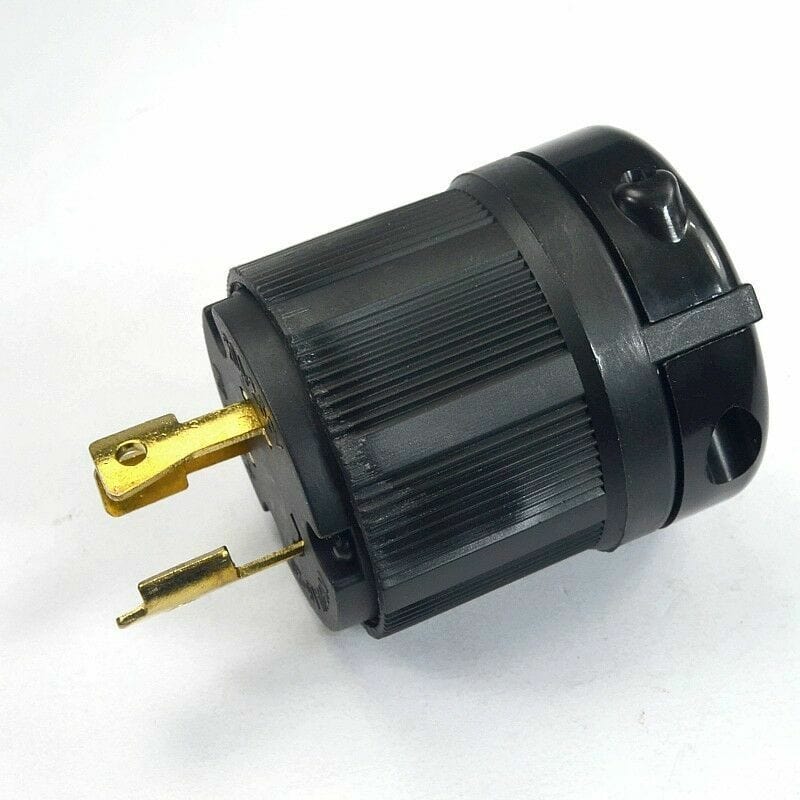 Male + Female Twist-Lock Cord Plug NEMA L6-20R + L6-20, 20A, 250V