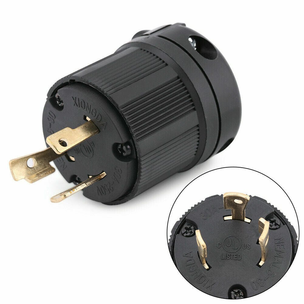 Industrial Locking Plug-Connector NEMA L6-30P, 30A 250V, 3-Wire