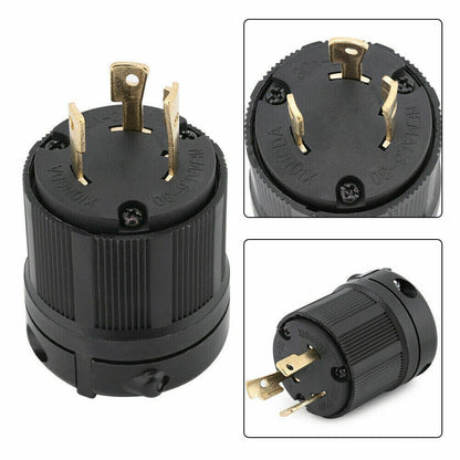 Plug and Connector Set NEMA L6-30P - NEMA L6-30R, 30A, 250V