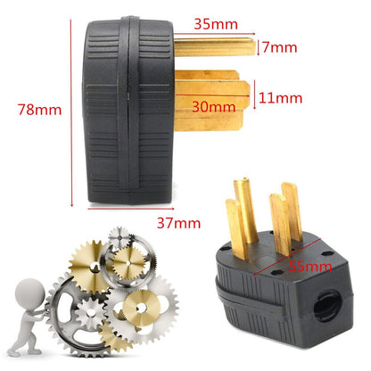 Straight Blade Plug NEMA 14-50P, 50A, 125/250V