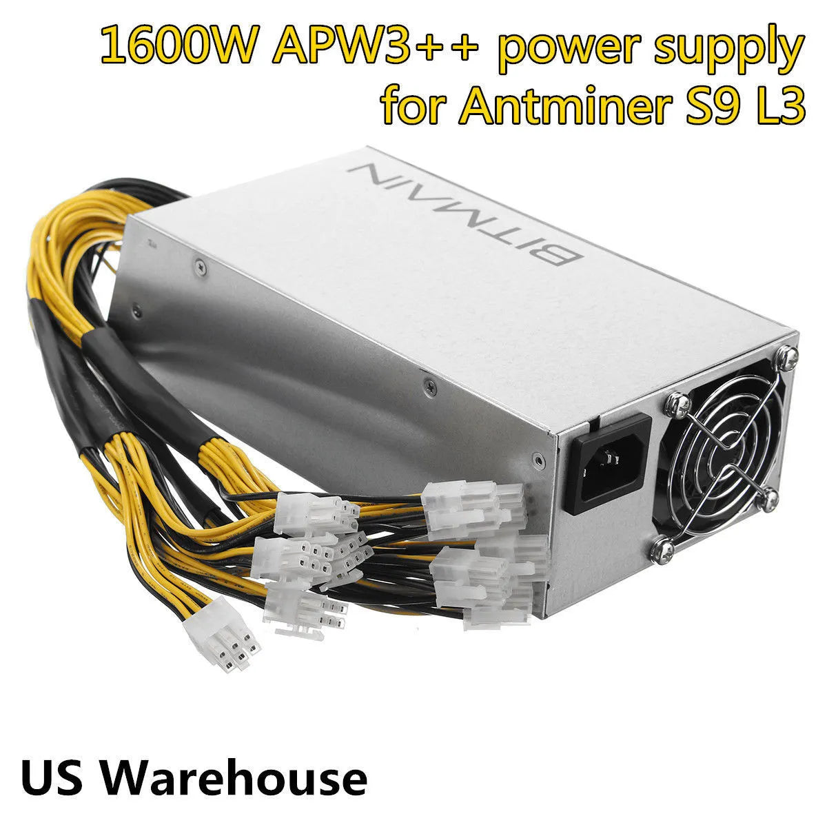 Original Antminer APW3++ PSU 1600W Power Supply for Bitmain D3 S9 S7 L3 B3 X3 T9