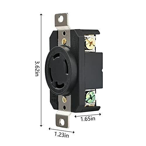 Female Locking Receptacle NEMA L14-30R, 30A, 125/250V