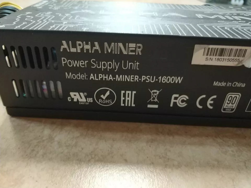 Antminer PSU Alpha Miner 1600W 220-240V ONLY 10x6 pin similar BITMAIN APW3+ APW7