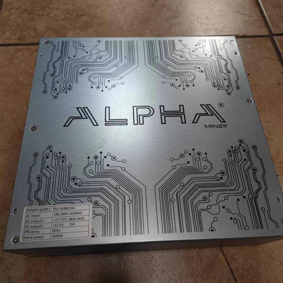 Alpha Miner 5600W PSU for Bitmain Antminer S19 T19 Series Air Immersion 200-300V